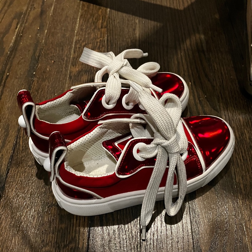 Kids Christian Loubitins Red